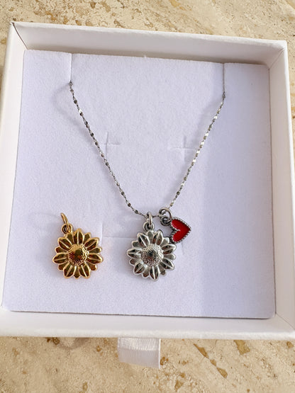 Collana Girasole Mini Cuore