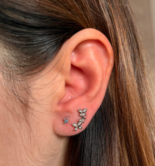 Orecchini Farfalla con Zirconi