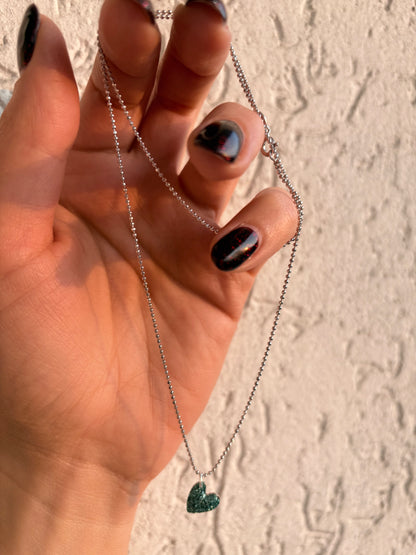 Diamantina con Cuore Glitter